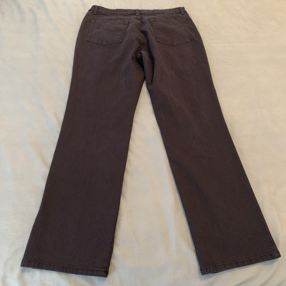 FDJ French Dressing Olivia Straight‎ Jeans Womens 12P Petite Brown Mid Rise - Picture 9 of 11